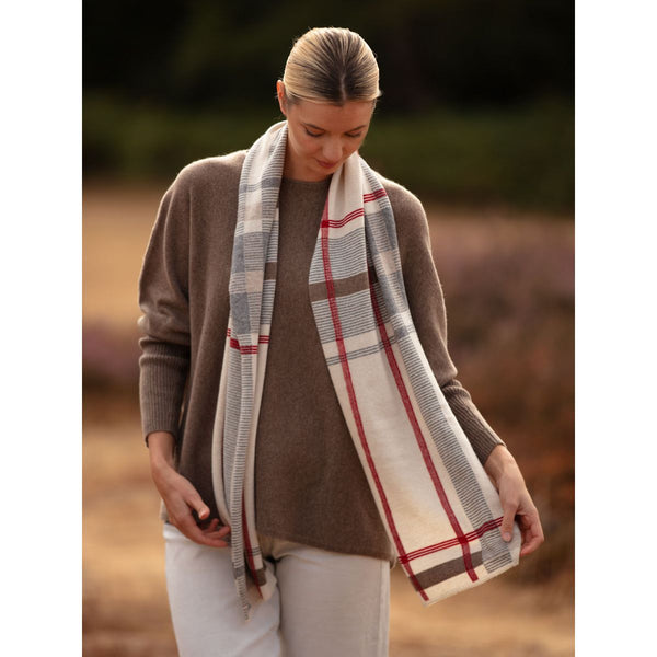 Check Tartan Intarsia Scarf