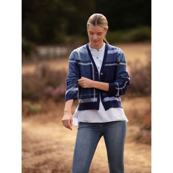 Intarsia Check Cardigan