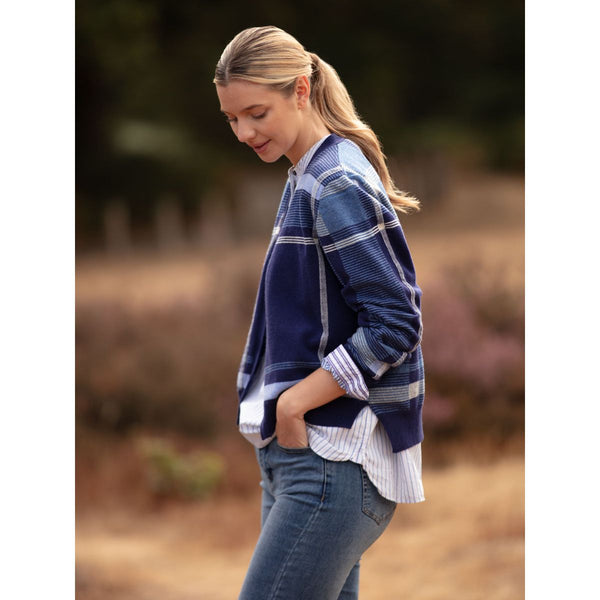 Intarsia Check Cardigan