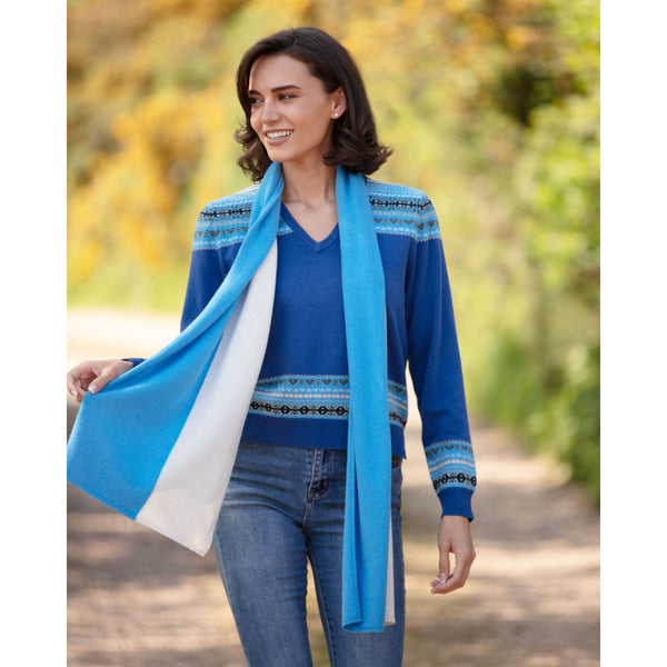 The Original Two Tone Scarf - Kitted in Cashmere
